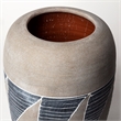 Mercana Furniture Ceramic Vase in Cove Grey/Brown