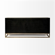 Mercana Genevieve II Solid Wood with Metal Base Sideboard in Brown and Gold