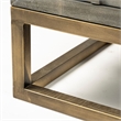 Mercana Genevieve II Solid Wood with Metal Base Sideboard in Brown and Gold
