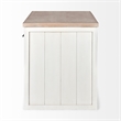 Mercana Fairview II Solid Wood Kitchen Island in White and Brown