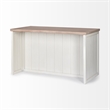 Mercana Fairview II Solid Wood Kitchen Island in White and Brown