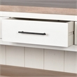 Mercana Fairview II Solid Wood Kitchen Island in White and Brown