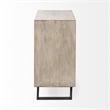 Mercana Giselle I Wood 3 Drawer Accent Cabinet in Light Brown