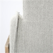 Mercana Roy II Frost Fabric Wood Frame Arm Chair in Gray and Brown