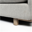Mercana Roy II Frost Fabric Wood Frame Arm Chair in Gray and Brown