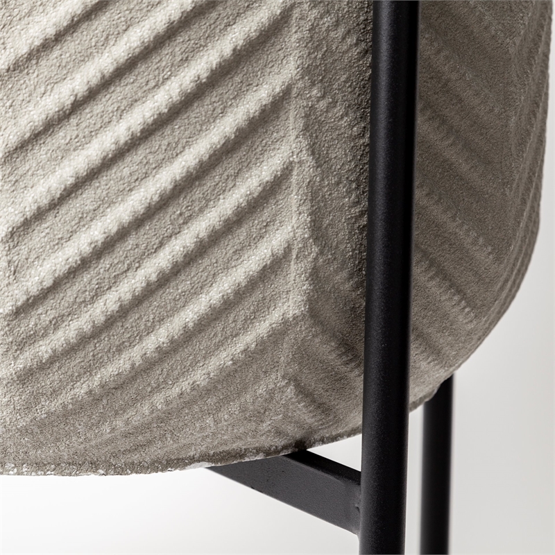 Mercana Mabel Metal Plant Stands in Eggshell White (Set of 2)