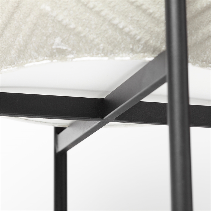 Mercana Mabel Metal Plant Stands in Eggshell White (Set of 2)