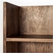 Mercana Glenn V Wood Seated Hall Tree with Storage in Brown