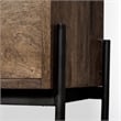 Mercana Glenn V Wood Seated Hall Tree with Storage in Brown