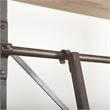 Mercana Brodie II Wood Copper Ladder Shelving Unit in Brown