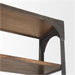 Mercana Brodie II Wood Copper Ladder Shelving Unit in Brown
