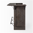 Mercana Cheers Solid Wood Wine Bottle Storage Kitchen Island in Dark Brown