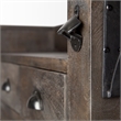 Mercana Cheers Solid Wood Wine Bottle Storage Kitchen Island in Dark Brown