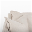 Mercana Roy II Cream Fabric Wood Arm Chair in Brown