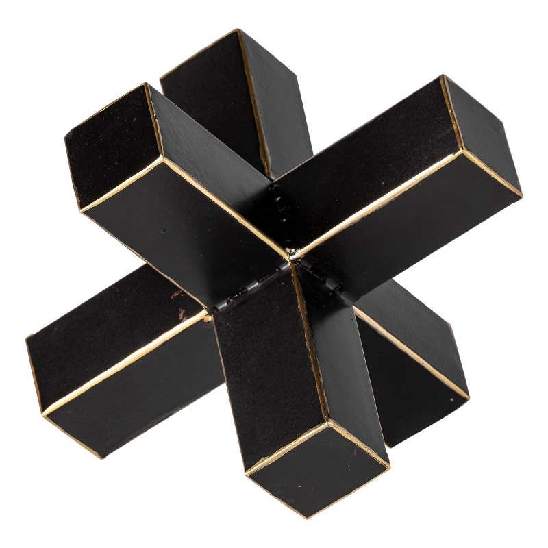 Mercana Abel (Small) 8L x 7W Black Metal Decorative Jack W/ Gold Accent