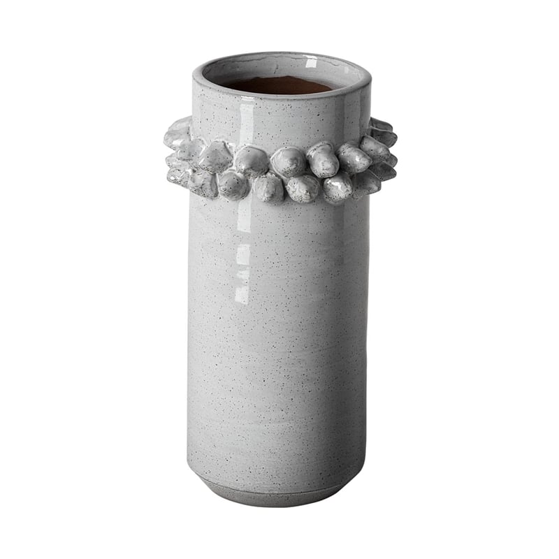 Mercana Farmhampton Large Gray Spoked Ceramic Decorative Vase