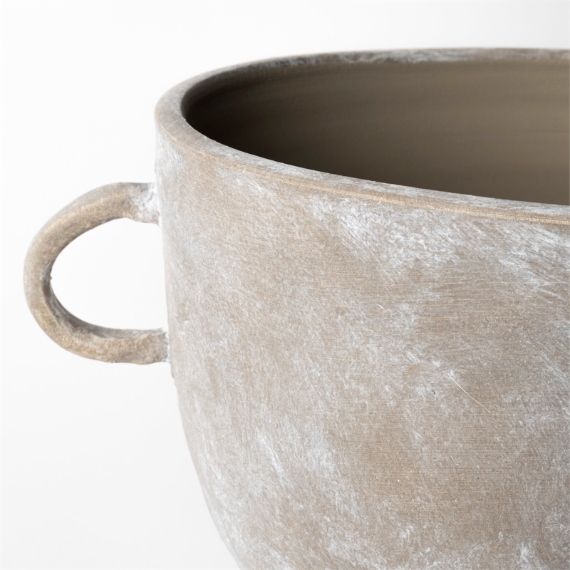Mercana Deya Large Rustic Brown Ceramic Decorative Vase