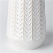 Mercana Gemma II Ceramic Glossy White Chevron Decorative Vase
