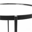 Samantha (Small) Black Metal with Mirrored Top  Accent Table