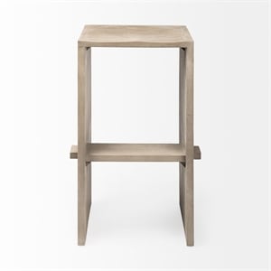 Mercana Aida III 30&quot Seat Height Brown Wood Minimalist Inspired Bar Stool