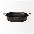 Mercana Reno 20L x 14W Black Metal Vintage Inspired Basket