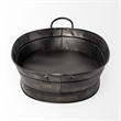 Mercana Reno 20L x 14W Black Metal Vintage Inspired Basket