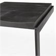 Kiran 18L x 17W x 30H Black Wood w/Brushed Metal Frame Bar Stool