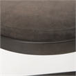 Tyson 17L x 18W x 28H Dark Brown Leather W/Gun Metal Gray Base Stool