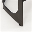 Tyson 17L x 18W x 28H Dark Brown Leather W/Gun Metal Gray Base Stool