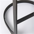 Tyson 17L x 18W x 31H Black Leather W/Gunmetal Gray Base Stool