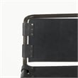 Berbick 21L x 25W x 42H Black Leather W/Gun Metal Gray Frame  Stool
