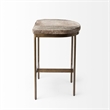Millie 16.5L x 18.0W x 26.0H Gray Hair On Leather Hide Stool