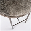 Millie 16.5L x 18.0W x 26.0H Gray Hair On Leather Hide Stool