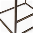 Clarissa 18.0L x 16.0W x 26.0H Black Woven Leather W/Metal Frame Stool