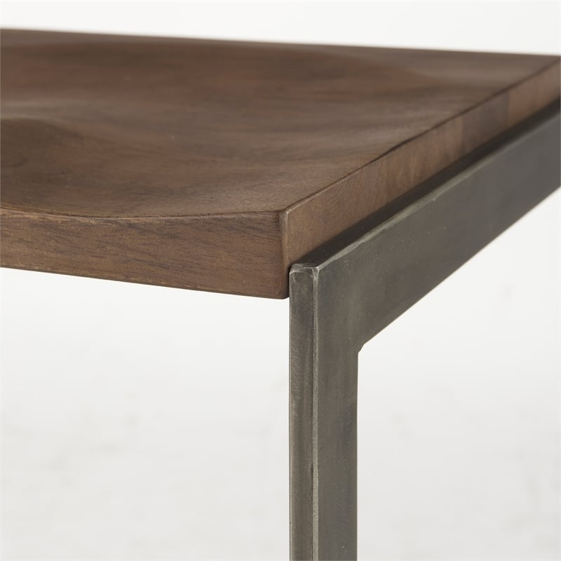 Kiran 18L x 17W x 30H Medium Brown Wood Bar Stool