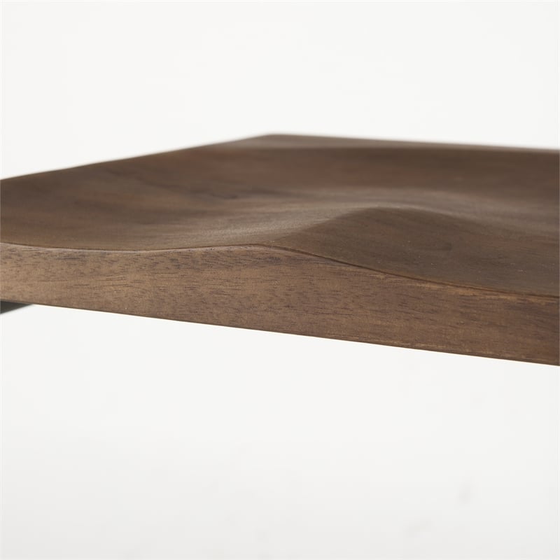 Kiran 18L x 17W x 30H Medium Brown Wood Bar Stool