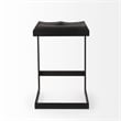 Kiran 18L x 17W x 26H Black Wood Counter Stool