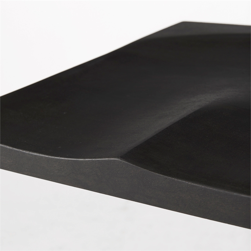 Kiran 18L x 17W x 26H Black Wood Counter Stool