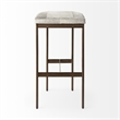 Millie 16.5L x 18.0W x 30.0H Light Gray Hair On Hide Leather Stool