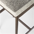 Millie 16.5L x 18.0W x 30.0H Light Gray Hair On Hide Leather Stool