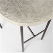 Millie 16.5L x 18.0W x 30.0H Light Gray Hair On Hide Leather Stool