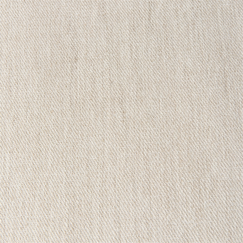 Mercana Clara Brown Wood W/ Cream Fabric Seat Armless Dining Chair