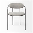 Mercana Parker Gray Fabric Seat W/Black Metal Dining Chair