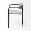 Mercana Parker Gray Fabric Seat W/Black Metal Dining Chair