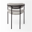 Mercana Parker Gray Fabric Seat W/Black Metal Dining Chair