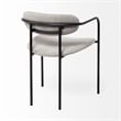 Mercana Parker Gray Fabric Seat W/Black Metal Dining Chair