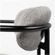 Mercana Parker Gray Fabric Seat W/Black Metal Dining Chair