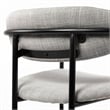 Mercana Parker Gray Fabric Seat W/Black Metal Dining Chair