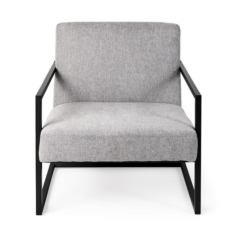 Mercana Armelle Gray Fabric Seat W/Gray Metal Frame Accent Chair