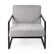 Mercana Armelle Gray Fabric Seat W/Gray Metal Frame Accent Chair